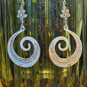 Silver Swirl Earrings